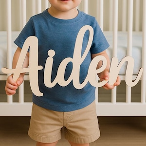 Custom Wood Name Sign - Baby Name Sign for Nursery, Baby Shower, living room decor, family name sign, wood wall decor, business logo sign