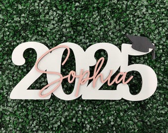Personalized Graduation Name Sign | Custom Wooden Sign | School Wall Decor | College University Gift | 2025 2026