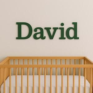 Custom Wooden Name Sign Personalized Baby Name Sign Nursery Wall Decor Wood Letters Wooden Sign Baby Nursery Name Sign Kids Room Wall Decor