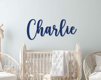 Custom Name Sign | Personalized Wooden Name Sign | For Wedding and Engagement | Nursery Wall Hanging | Over the Crib | Baby Shower Gift