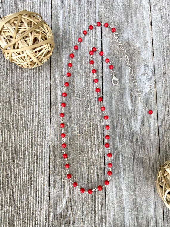 Etsy coral shop necklace