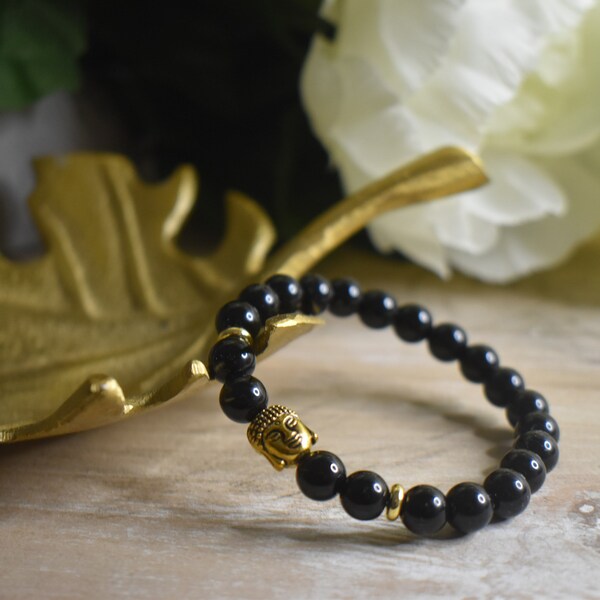 BRACELET Mixte - Bracelet "Bouddha' Onyx