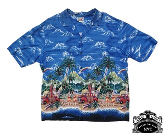 Vintage mens Hawaiian large shirt