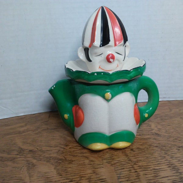 Clown Shaped Citrus Juice Reamer with Handle and Pour Spout, Made in Japan