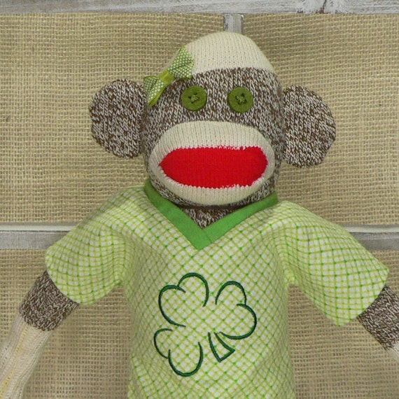 Farmer Sock Monkey Barn Chimps Classic Sock Monkey Rockford Red Heel