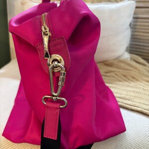 Kate Spade Lyla Weekender Bag Hot Pink with removable crossbody strap image 3