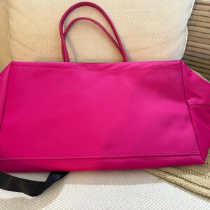 Kate Spade Lyla Weekender Bag Hot Pink with removable crossbody strap image 13