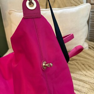 Kate Spade Lyla Weekender Bag Hot Pink with removable crossbody strap image 5