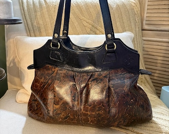 Patricia Nash Napoli Satchel / Shoulder Bag "Abstract Animal"