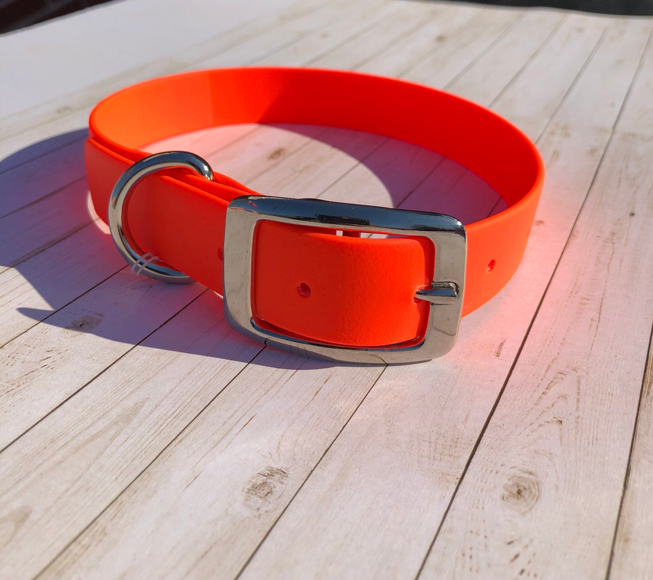 Waterproof Neon Orange Dog Collar 1 / Orange Dog Collar Etsy
