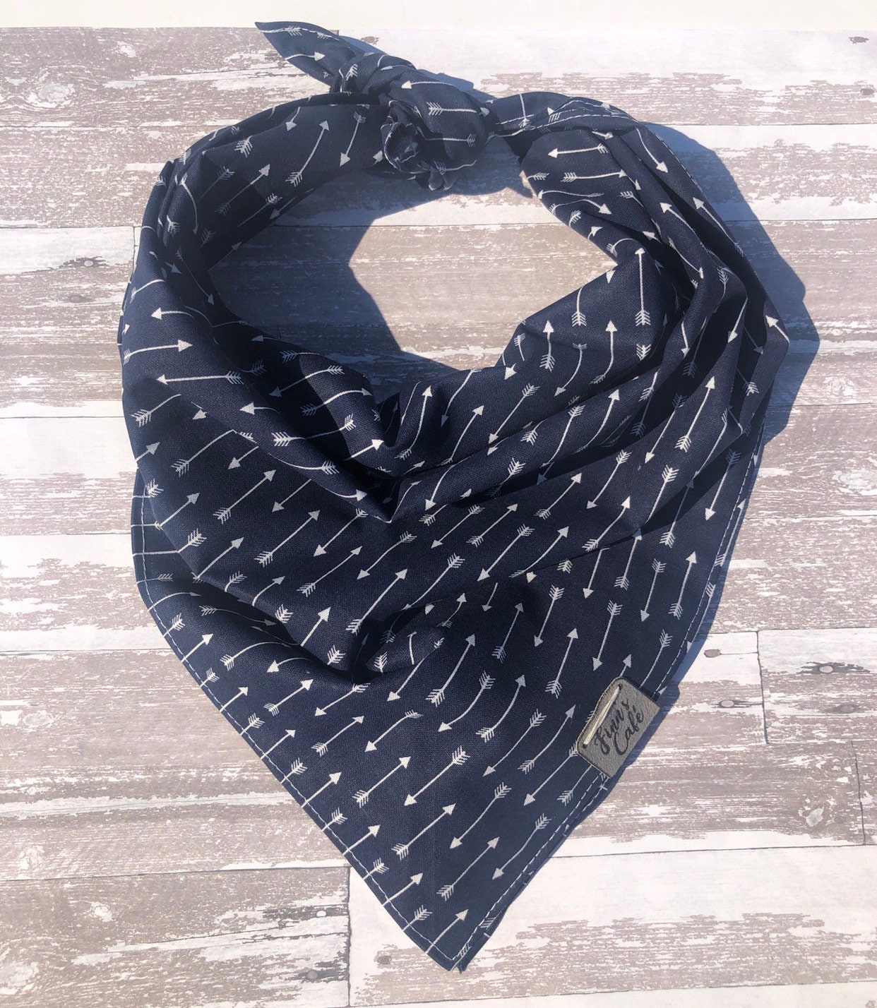 Navy Blue Arrows Dog Bandana / Cute Blue Dog Bandana / Dark | Etsy