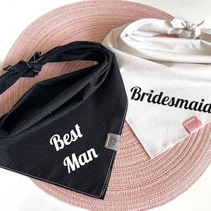 My Humans are Getting Married / Best Man Bridesmaid Puppy Wedding Bride and Groom White or Black Dog Bandana Bride and Groom Dog Scarf