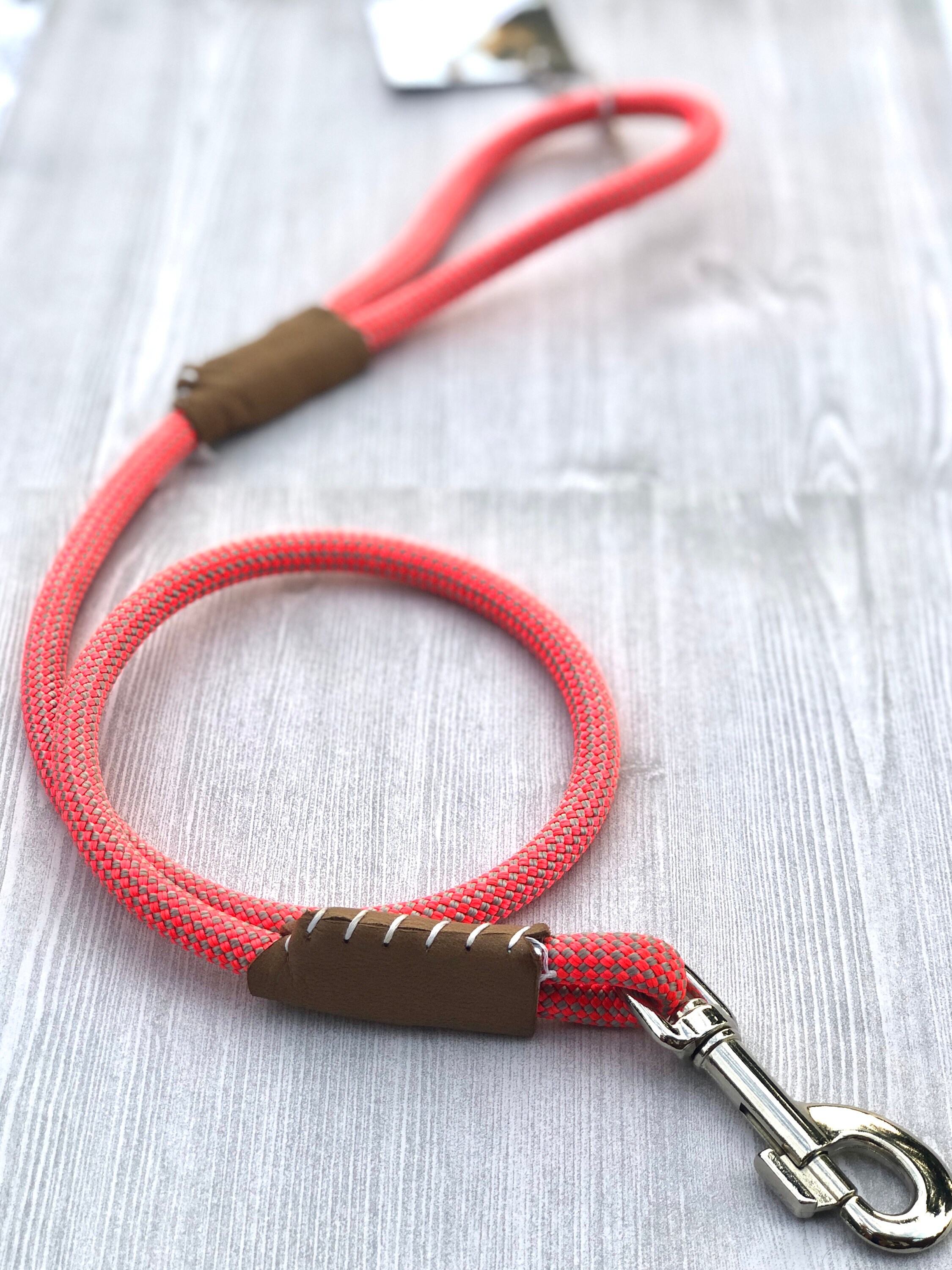 Climbing Rope Dog Leash / Rock Climbing Rope Dog Leash / Coral Etsy