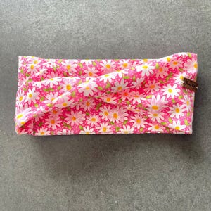 Snood rose marguerite / écharpe Saint Valentin pour chiot / écharpe infini pour chien ou chat / bandana Love Dog / snood / écharpe marguerite