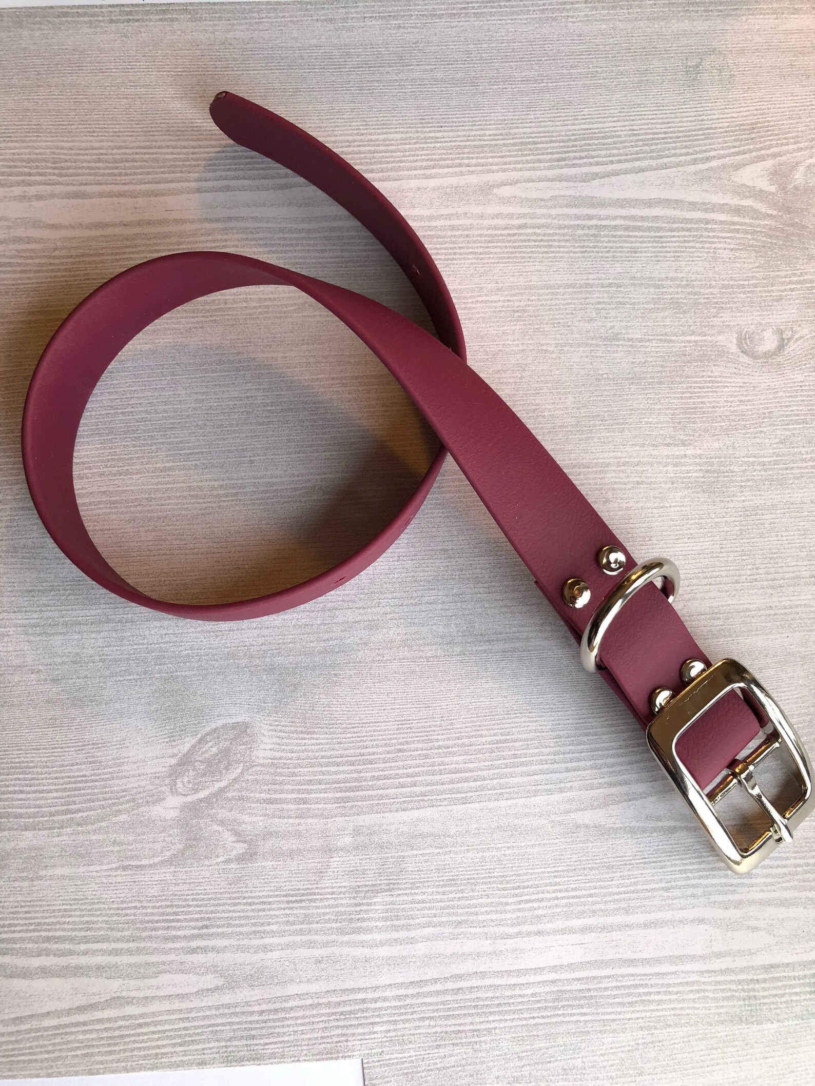 1 or 3/4 Waterproof Dog Collar / Maroon Dog Collar Etsy