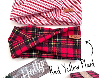 Christmas Holiday Snood Twisted Cotton Snood Dog Scarf / Infinity Scarf for Pets / Snood for Dogs / Warm Dog Snood Scarf / Puppy Scarf