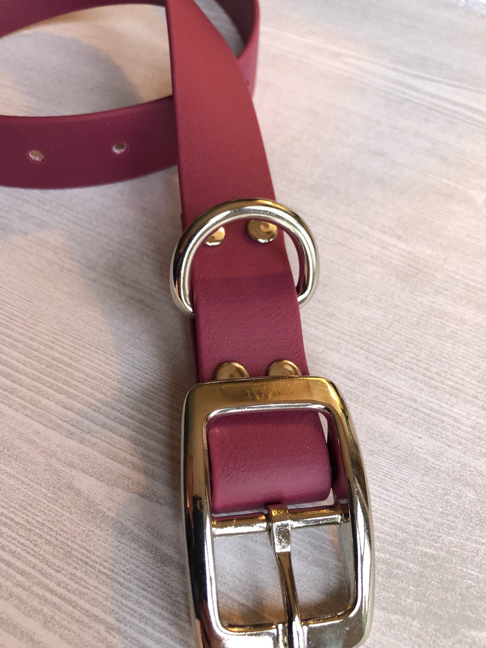 1 or 3/4 Waterproof Dog Collar / Maroon Dog Collar Etsy