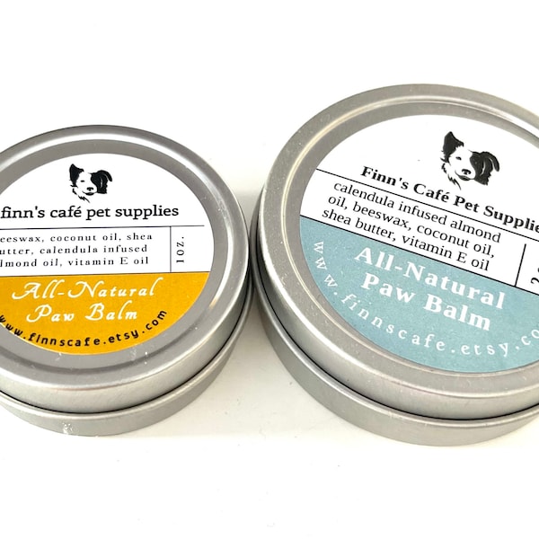 All-Natural Paw Balm / Safe Hand and Pet Paw Balm / Paw Salve / Paw Balm for dogs cats and all pets and people Dry skin balm protector itch