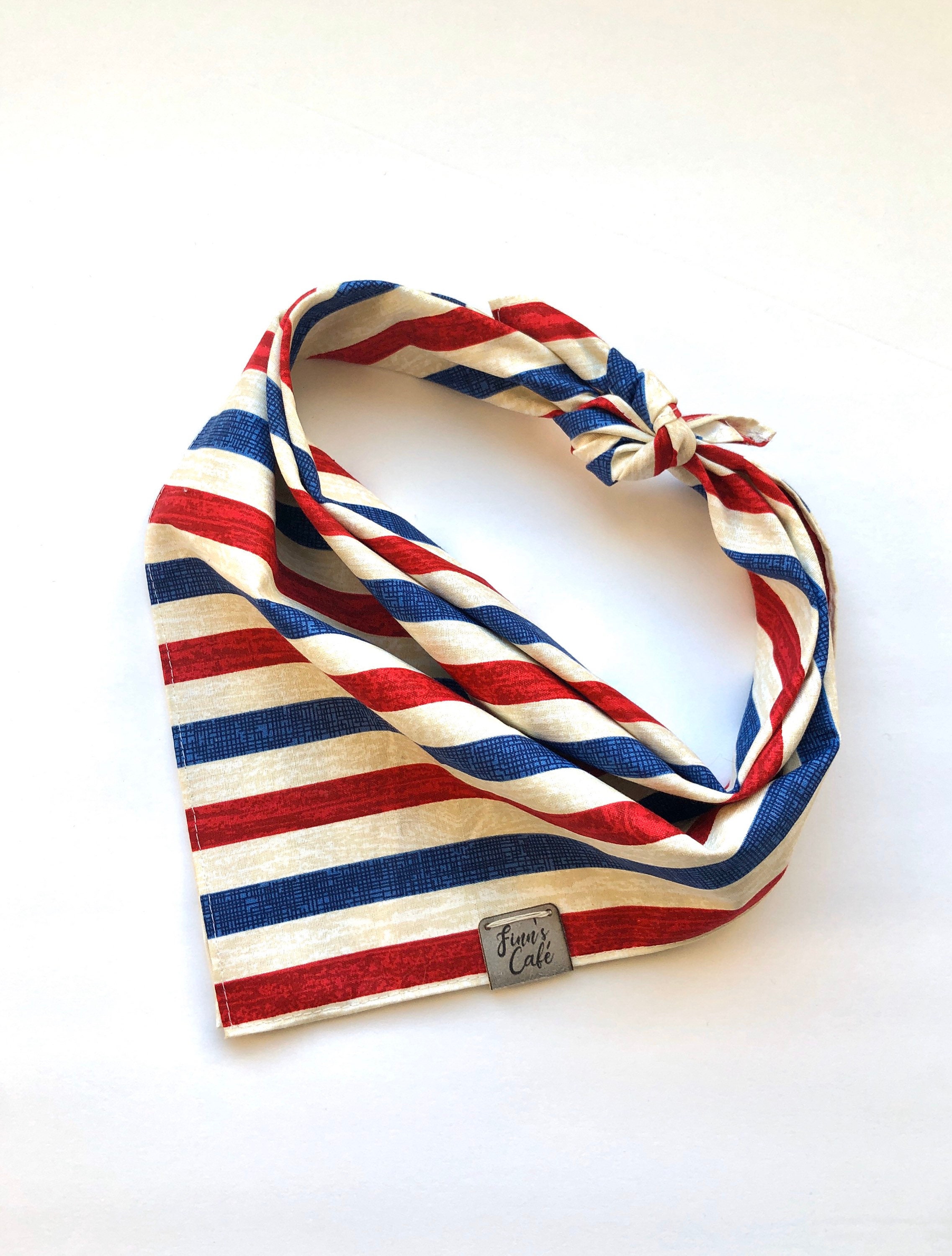 Pet Bandana Patriotic American Flag Blue Stripes with Stars Pet Bandana Patriotic American Flag Blue Stripes with Stars