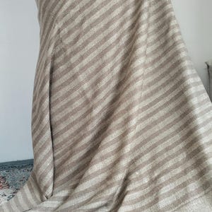 Baby Cashmere Handloom extra large and heavy  Cashmere Throw, Valentine&#39;s gift, pashmina Blanket, check Natural pashmina