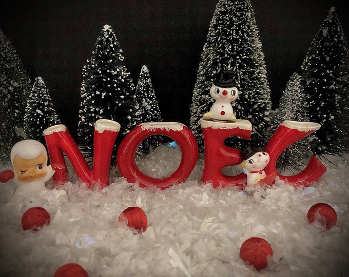 Vintage NOEL Candle Holders Retro COMMODORE Cherub Candle Holders Angel