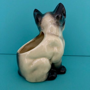 Lefton Vintage Siamese baby planter Cat kitten baby shower gift retro midcentury image 5