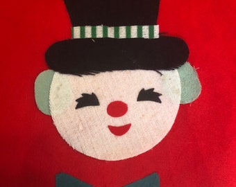 Vintage Snowman Santa Christmas Tree Skirt