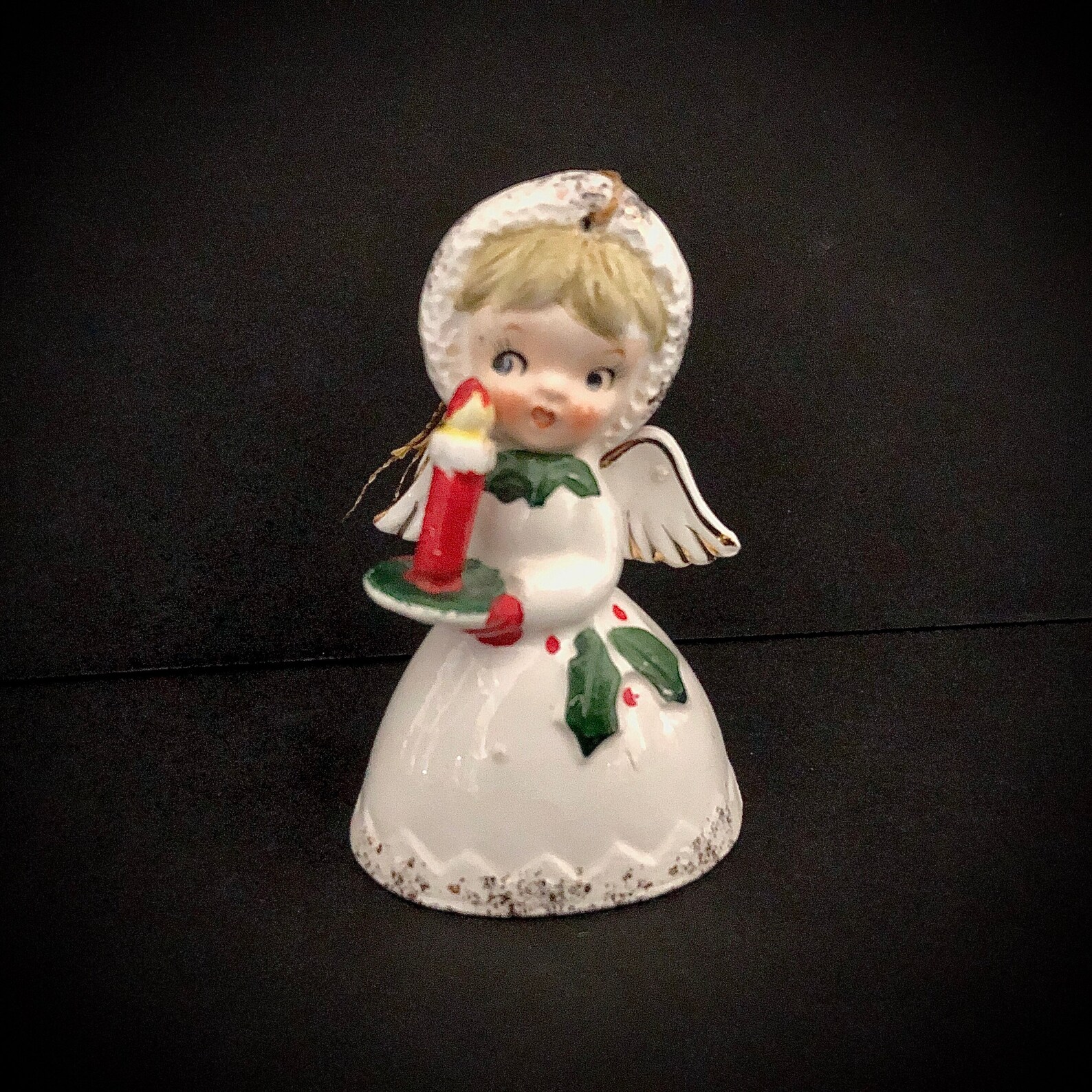 near-mint-napco-vintage-merry-christmas-angel-bell-ornament-etsy