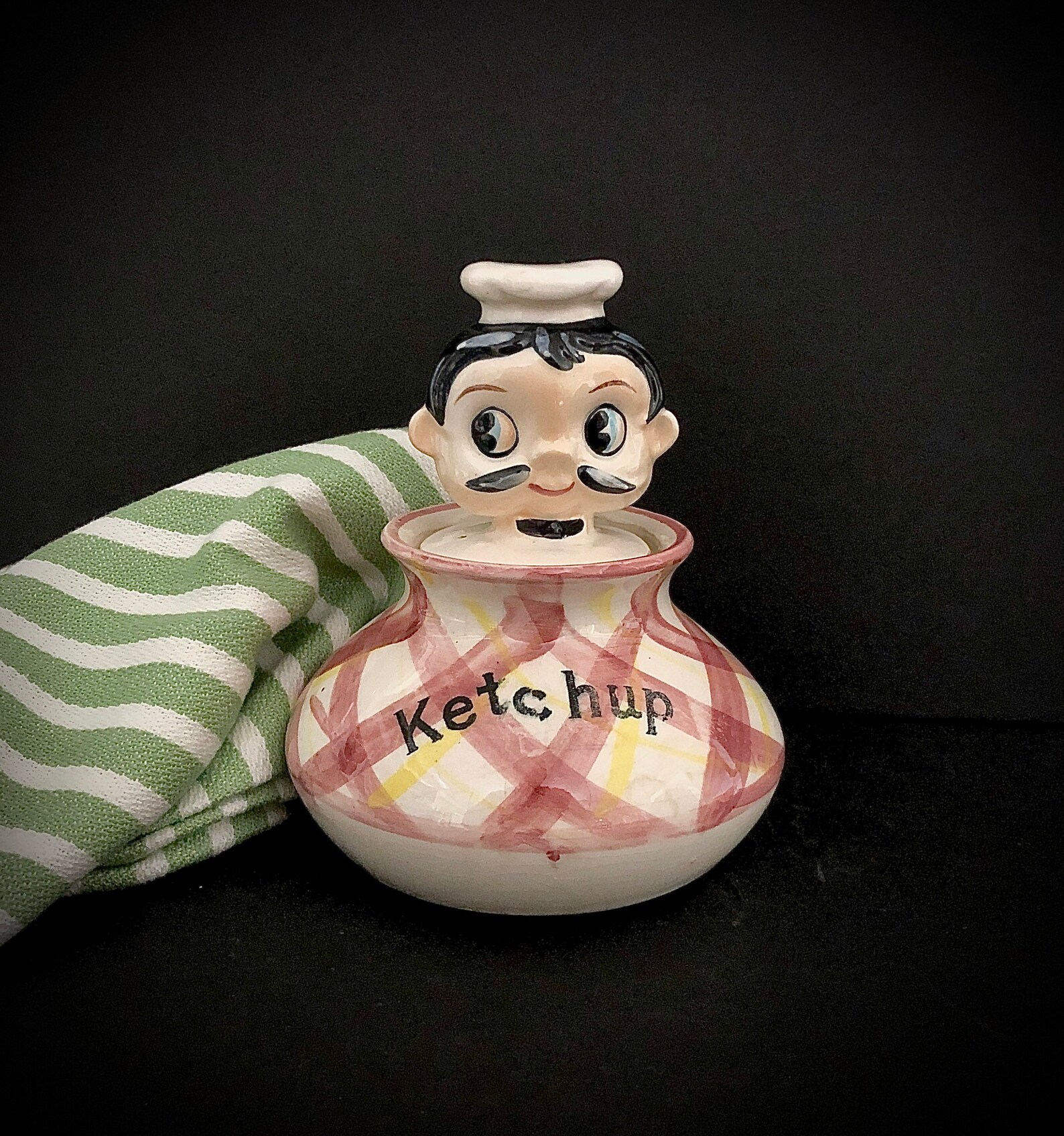 Pixieware Ketchup Condiment Jar Copied After Holt Howard Pixie Etsy