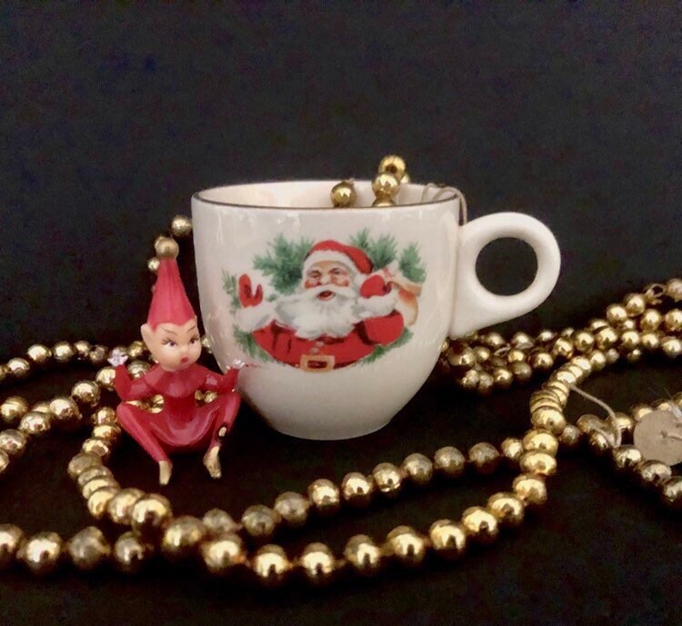 Dinerware Mug Vintage Christmas espresso demitasse size ...