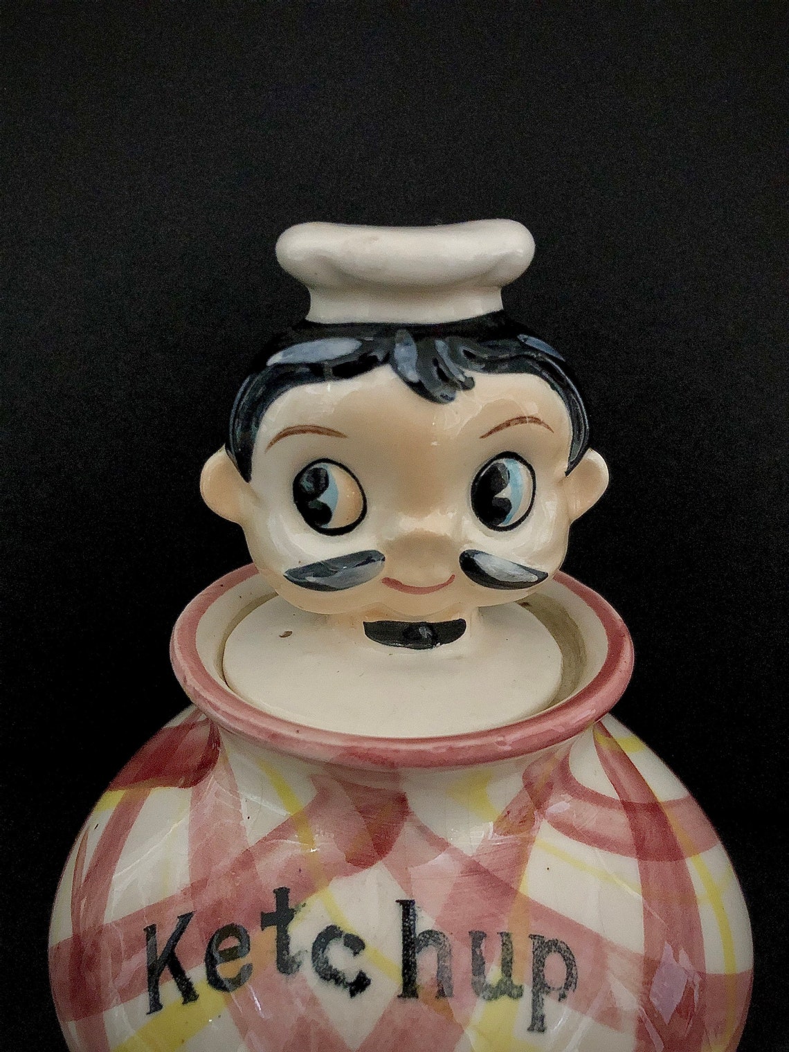 Pixieware Ketchup Condiment Jar Copied After Holt Howard Pixie Etsy