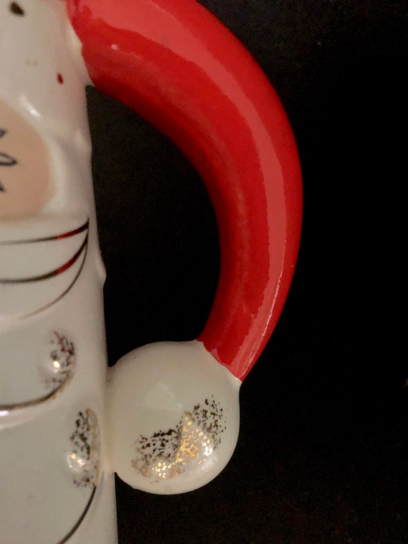 Larger Holt Howard Vintage Christmas Starry Eyed Santa Pitcher 1950 MCM midcentury image 7