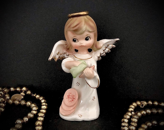 Vintage May Mothers Day Angel could be Napco or Holt Howard Christmas MCM retro midcentury