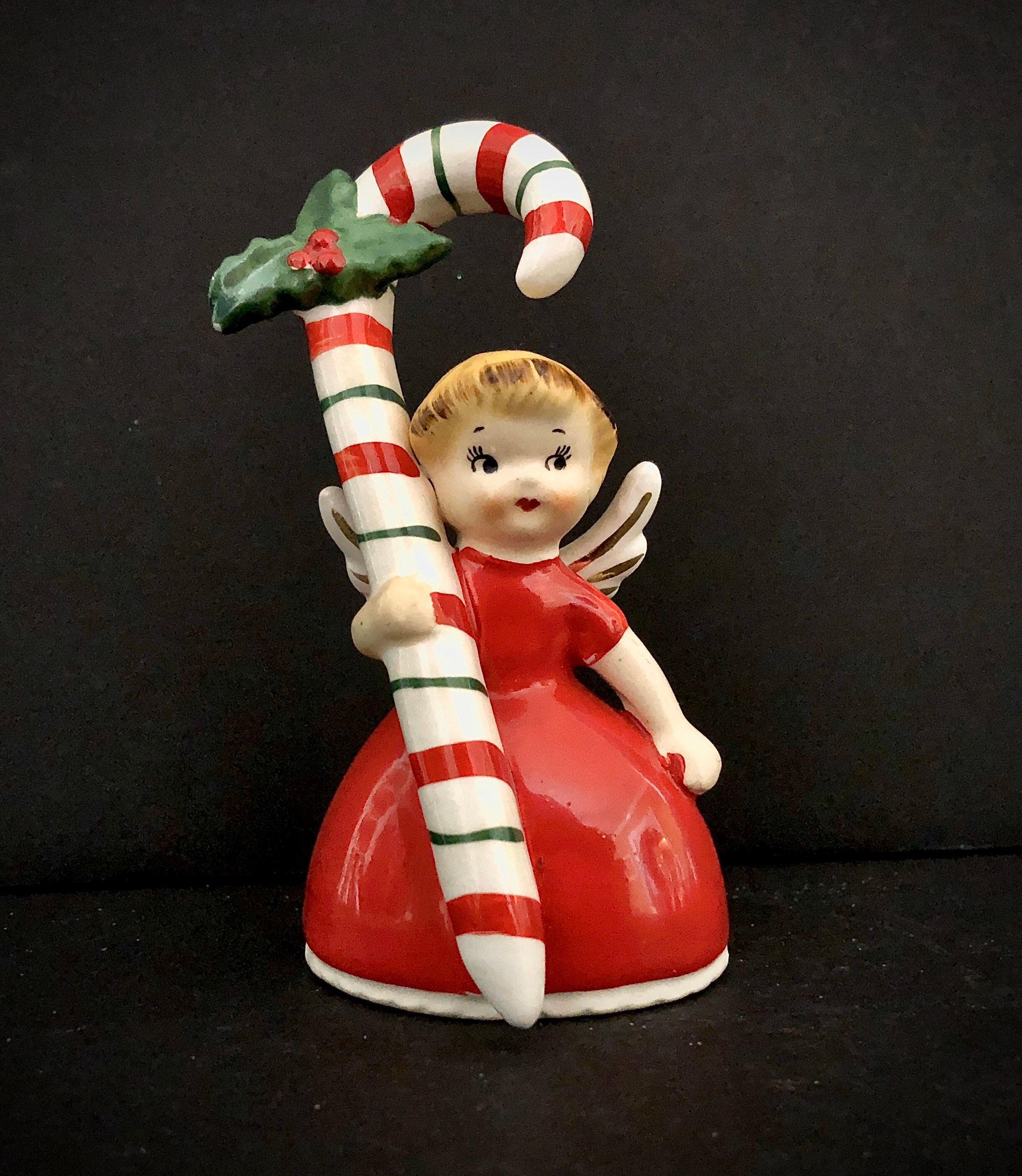 Napco 1956 Vintage Christmas Candy Cane Triplets Angel Bells retro ...