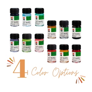 3 Pack Marble Paint - 4 Color Pack Options - Marble Art Painting Starter Pack - Solvent Paint - Dry to Touch in 15 Minutes