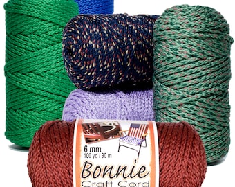 Fort épaisse MACRAME ficelle corde 1 kg Cône 4 6 mm en coton doux volumineux Knitting Yarn