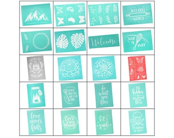 Silk Screen Mesh Transfer - 20 Designs Available - Easy Screen Printing Tool - Self Adhesive & Reusable