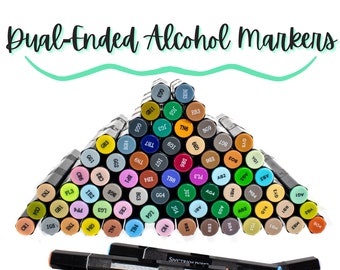 Dual Ended Alcohol Markers 24 Pack Blendable Spectrum Noir Art Markers  Craft Supplies 