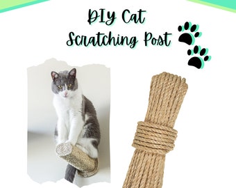 Sisal Rope – DIY Cat Scratching Post – 3/16 Inch – Kitten Playhouse Climbing Tree Scratching Material – Pet Crafts, Cat Toys, Feline Treat