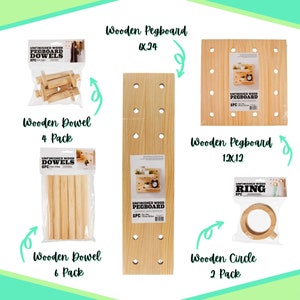 Build Your Own Pegboard System – Customizable Options – Variety of Sizes and Shapes – Beautiful Unfinished/Natural Wood