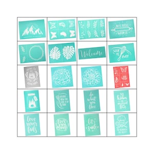 Silk Screen Mesh Transfer - 20 disegni disponibili - Facile strumento di stampa serigrafica - Auto adesivo e riutilizzabile