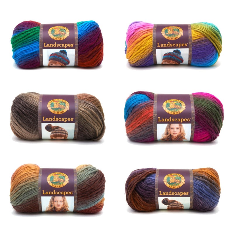Lion Brand Landscape Yarn Perfect for Knitting and Crocheting Projects 100% Acrylic Beautiful Yarn, Easy to Work With Vibrant Colors image 1