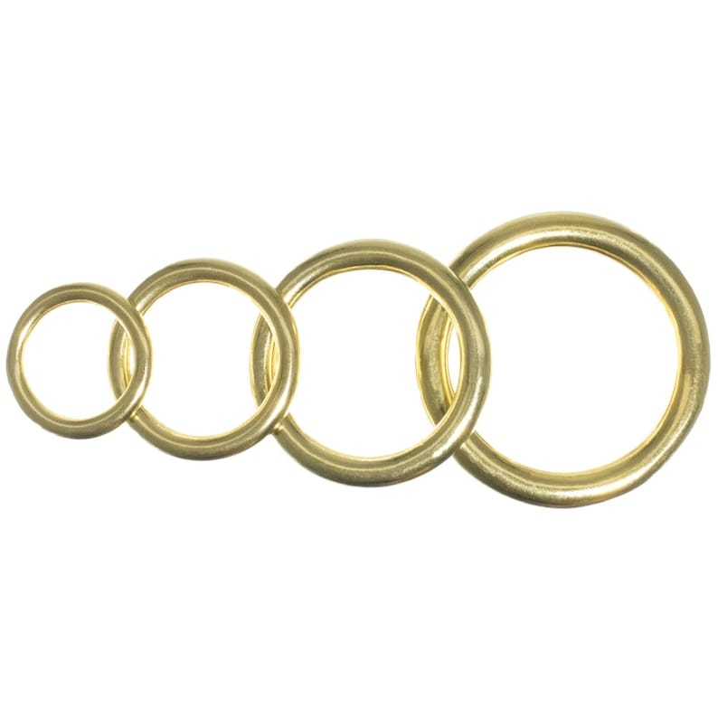 Brass Metal O Rings Round Formed Oring Multiple Sizes DIY Etsy