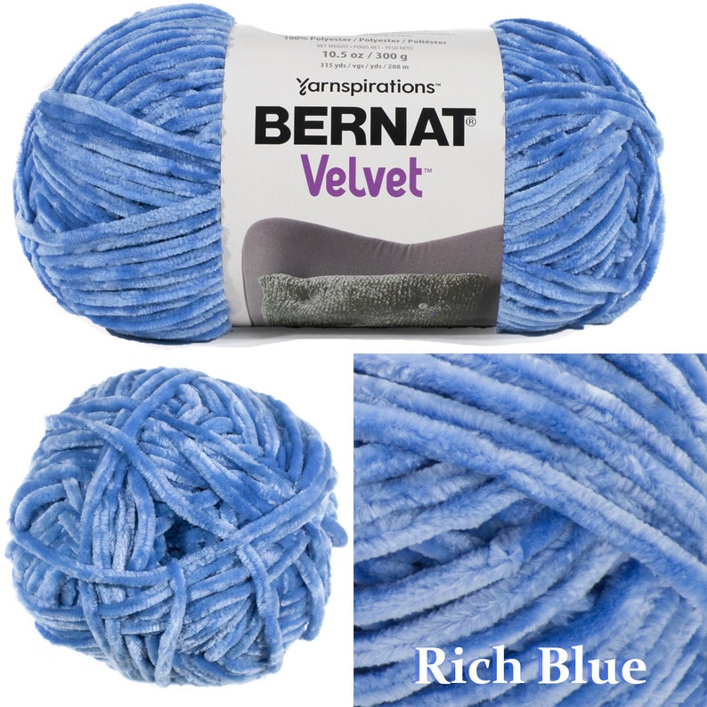 Bernat Velvet Yarn 100 Polyester Luxuriously Soft for Etsy