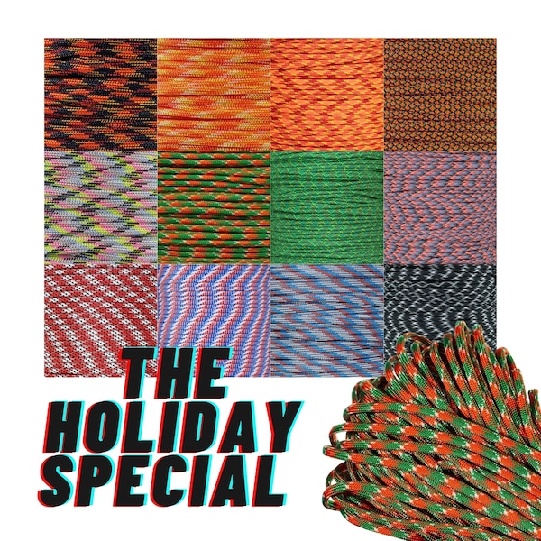 Paracord Holiday Special Collection 550 Type lll 10ft Hanks