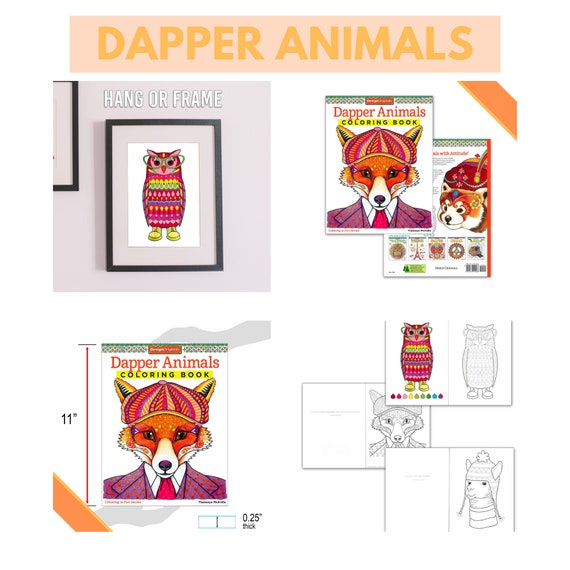 Download Animal Adult Coloring Books 5 Options To Choose From Etsy
