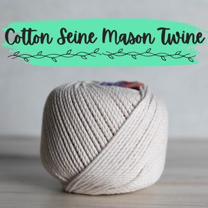 100% All Natural Cotton Seine Mason Twine - Cotton Cord and Macramé Supplies - for Gardening, Cooking, Tie-Downs, Crafting, Camping, Bundles