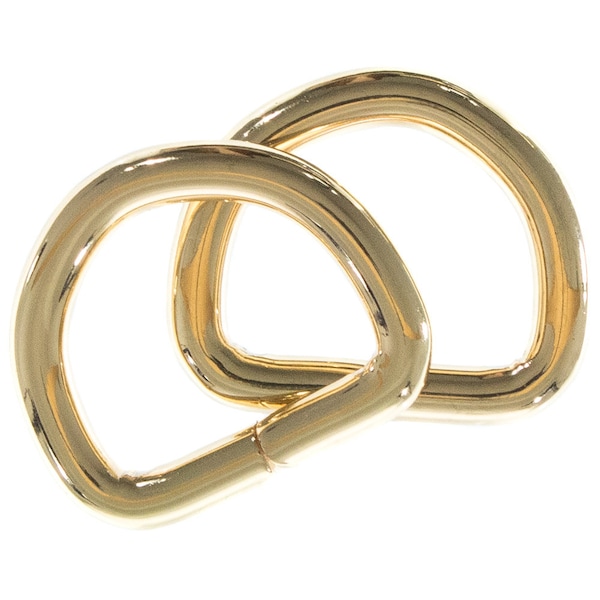 Gold D-Ring Findings Purse Ring Metal D-Ring Non-Welded D Shape Ring Belt Handbag Bag Making Supplies 1 in, 3/4 in, 1 1/4 in, 1/2 in Options