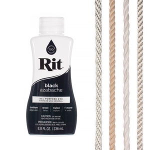 Rit Dye 液体サンプラーキット - 豊富なカラーとロープサンプル - 各ロープタイプ1フィートの単色ボトル