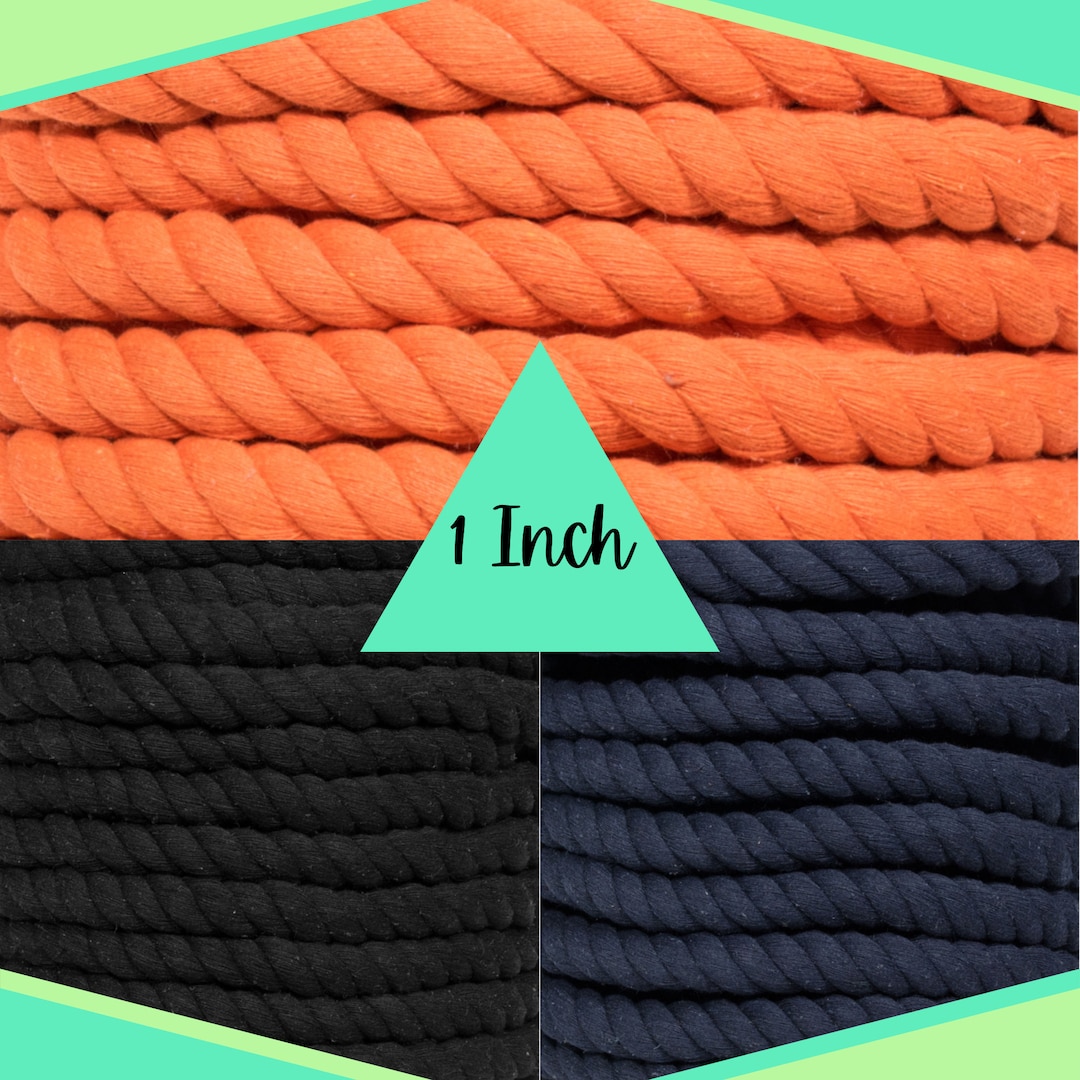 1 Inch Soft Rope Twisted Cotton Rope – 1 Inch - 100% Natural – 10, 25, 50, and 100 Feet ...